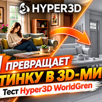 ИИ превращает КАРТИНКУ в готовый 3D-МИР! / Hyper3D WorldGen