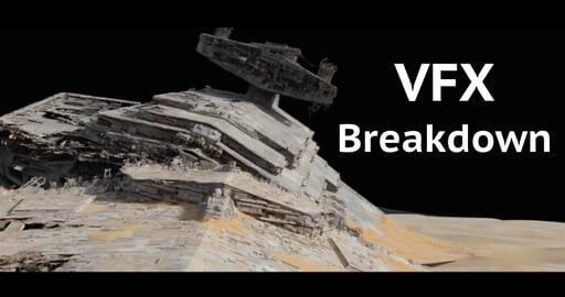 Star Wars: The Force Awakens - Visual Effects Scene Breakdown - Falcon Escapes Jakku
