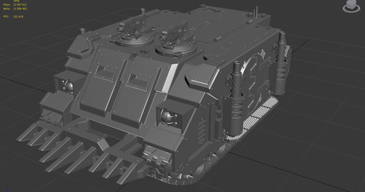 Warhammer 40000. Детализация Rhino.