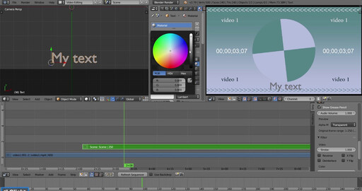 Blender VSE/VFX. Титры с окантовкой