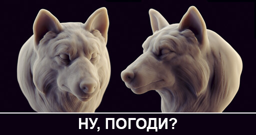 Таймлапс лепки волчьей головы в Zbrush