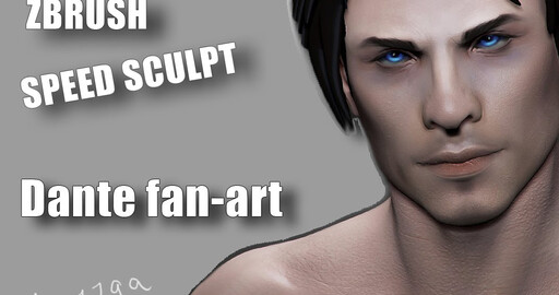 Speed sculpt Dante fan-art