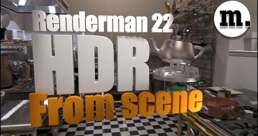 HDR карта из сцены в Maya | Renderman 22 Туториал