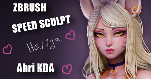 Ahri KDA Speedsculpt fanart