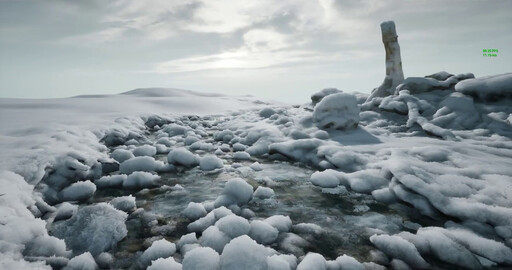 Зимняя река в Unreal Engine 4