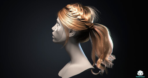 Tutorial 3d realistic hair