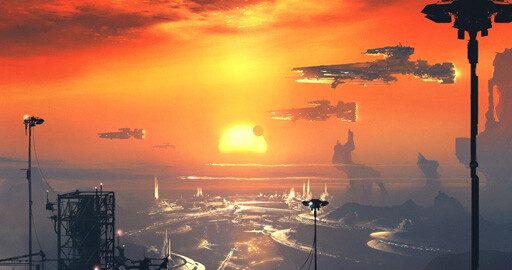 Makign Of "Sci-fi sunset"