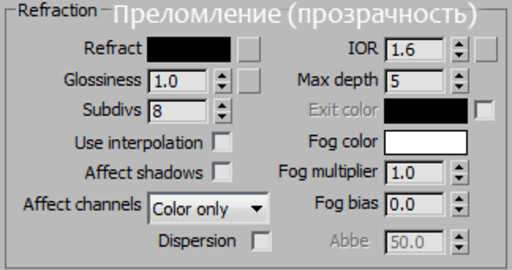 Помощь по материалам V-Ray, часть 3. Преломление или прозрачность