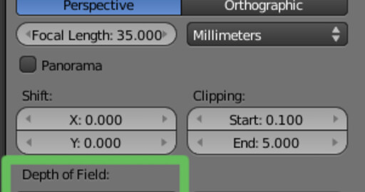 Создание эффекта расфокусировки (DOF) в Blender 2.5