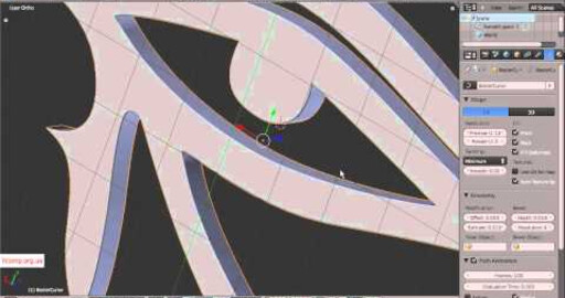 Видеоурок по Blender 2.5. Кривые