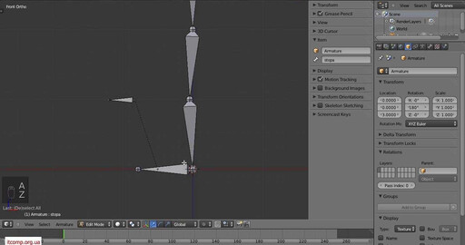 Урок по Blender 2.6. Простейший IK риг.