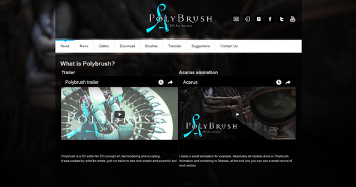 Polybrush - новый сайт программы