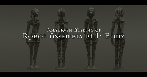 Создание робота в Polybrush и 3ds max