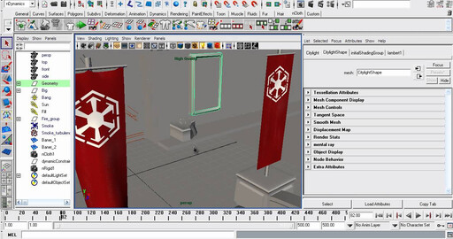 Тканевые симуляции nCloth в Autodesk Maya