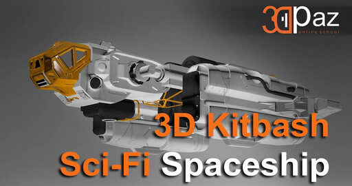 3D Китбаш Sci-Fi Корабля