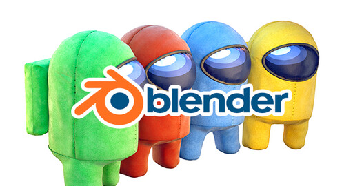 Таймлапс создания модели "Among Us" в blender 2.9