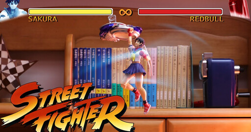 Street Fighter V: Стоп-моушен анимация Сакура против Редбулла