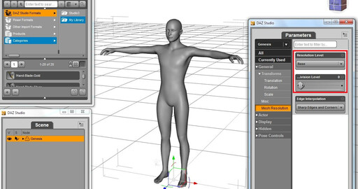 Импорт и обработка модели персонажа от DAZ Studio в Максе.