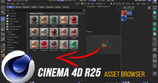 Как установить библиотеки .lib4d в Asset Browser Cinema 4D R25