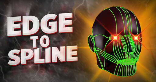 Конвертация ГРАНЕЙ в СПЛАЙНЫ в Cinema 4D | EDGE TO SPLINE
