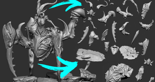 Деление STL под Печать в ZBrush