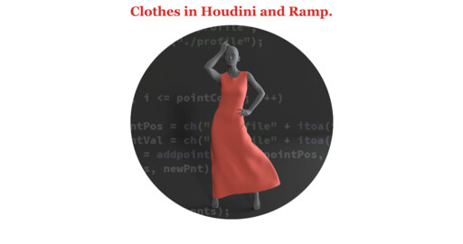 Создание одежды в Houdini с помощью Attribute Wrangle, VEX и Ramp.