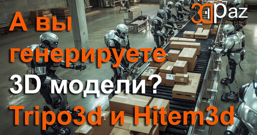 А вы генерируете 3д модели? Мой опыт. Tripo3d и Hitem3d