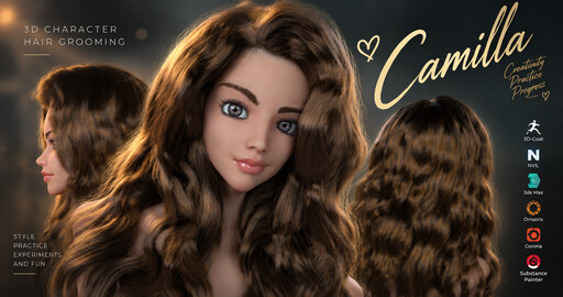 На пути к 3D Grooming. Моя история. 11 серия - 2018 - Hair grooming/Lookdev for Camilla