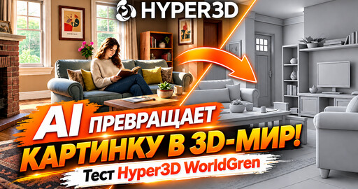 ИИ превращает КАРТИНКУ в готовый 3D-МИР! / Hyper3D WorldGen
