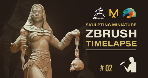 Sculpting Miniature | Zbrush Timelapse | Cultist Girl