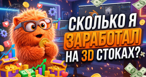 Сколько я заработал на 3д стоках за 10 лет?!