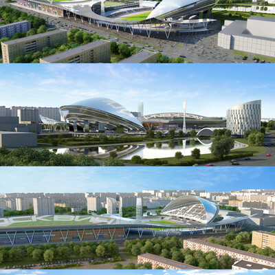 Визуализация проекта стадиона "Москвич"