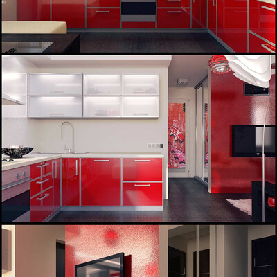 Квартира (living and kitchen)