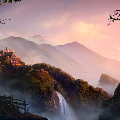 Golden Sunrise in Fairy Land
