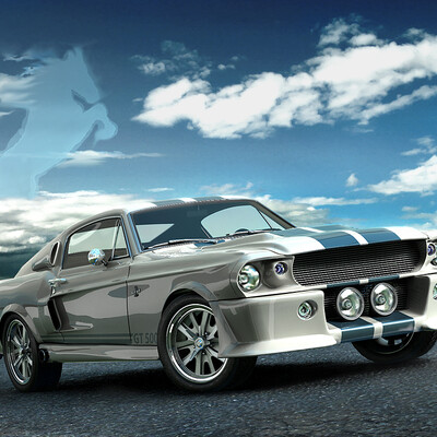 Ford Shelby Mustang GT-500 1967 White - Sky