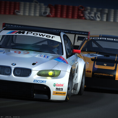 BMW M3 GTR vs Porsche 997 GT3 RSR