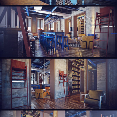 Art cafe loft project
