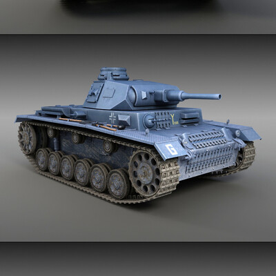 3D модель немецкого танка Panzer III Ausf.F