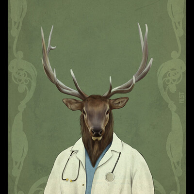 Mr.Dolphin, doctor Elk and officer Lemur