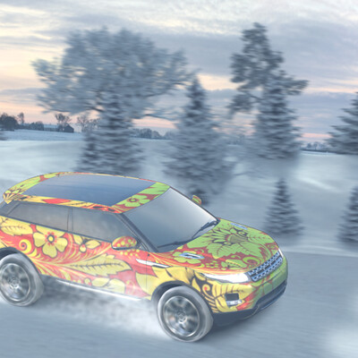 3D mapping projection "Range Rover Evoque - Hello Belgorod"