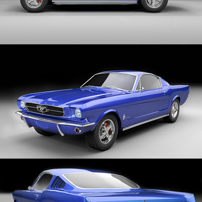 model of Ford Mustang 1965 whithout interior