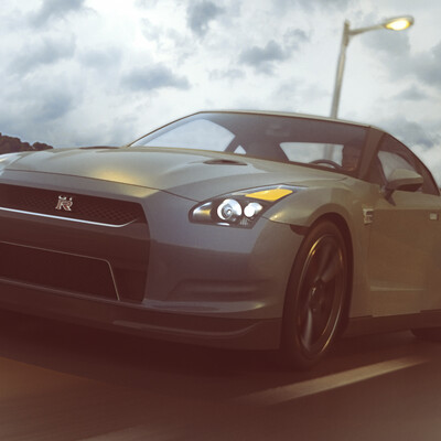"Автопортрет" за рулём Nissan GT-R
