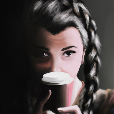 girl with coffee