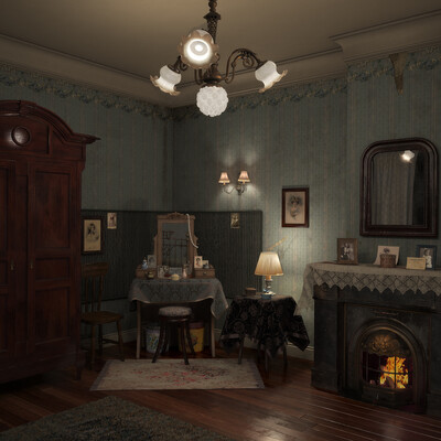 Blue bedroom