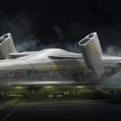 Cargo ship being prepared for flight