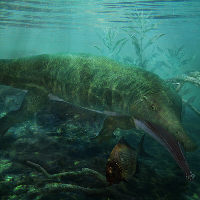 Platyoposaurus stuckenbergi(водный вариант)