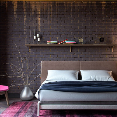 Loft apartment. Bedroom