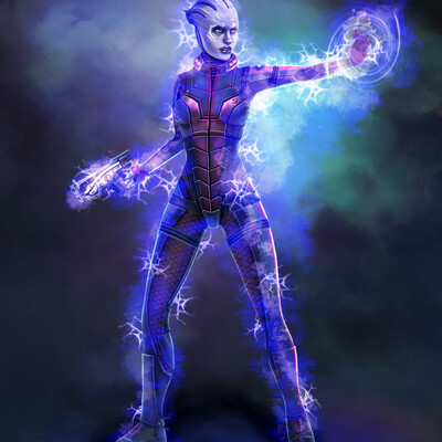 Азари, фан арт к Mass Effect