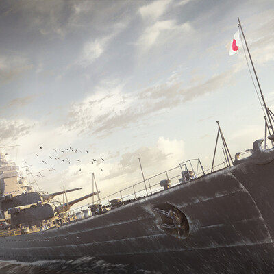 The heavy cruiser Takao