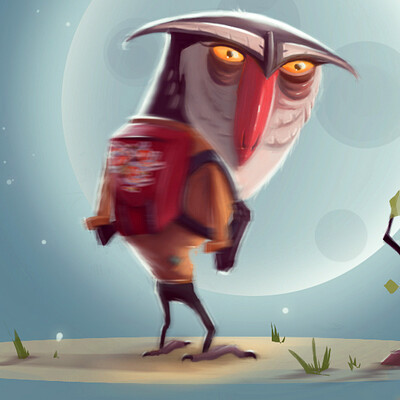 Owl says goodbye